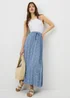 Blue Ditsy Floral Cheesecloth Maxi Skirt - Size 8 Image 1