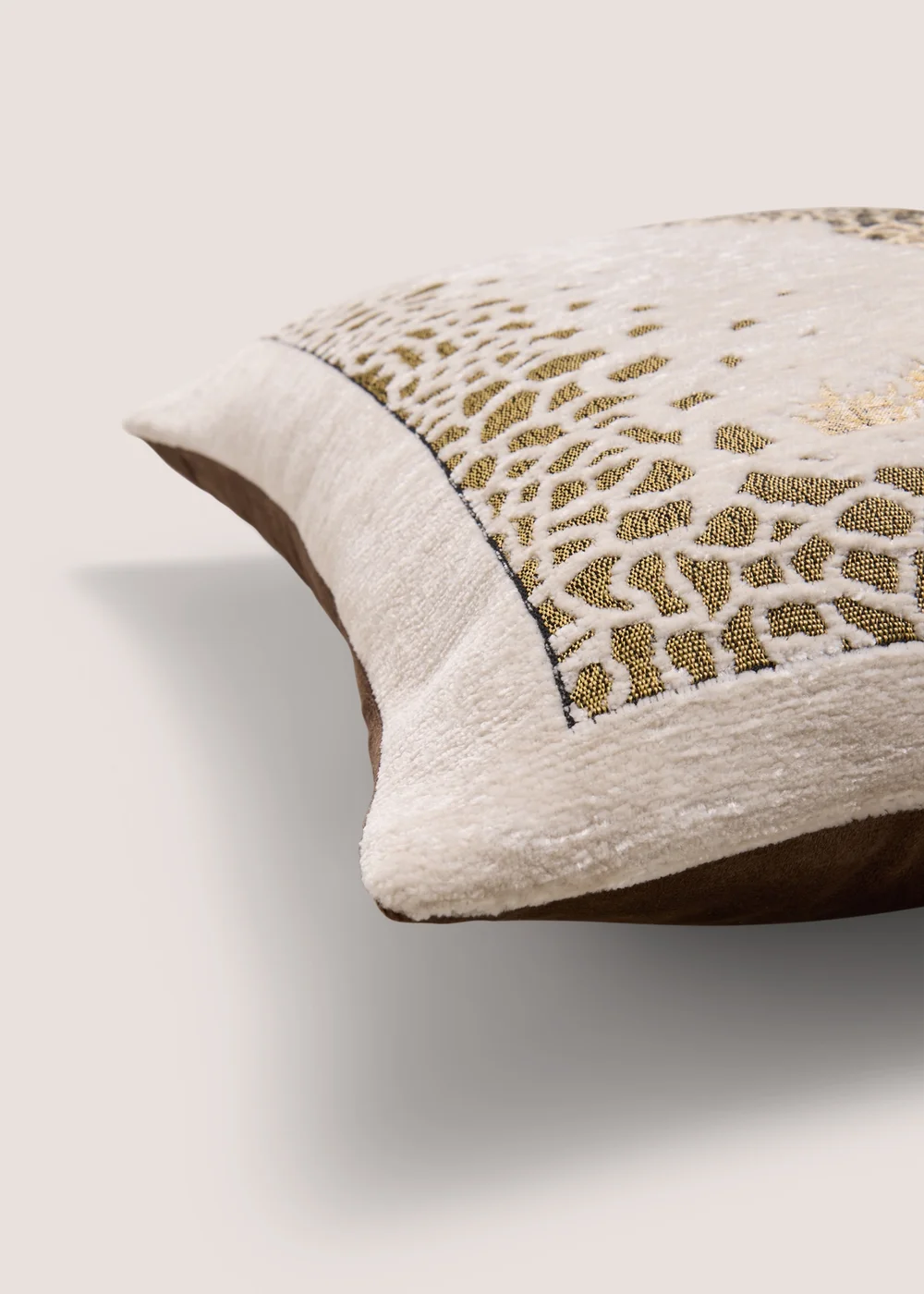 Natural Giraffe Jacquard Cushion Image 2