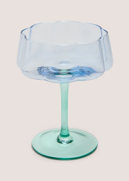 Blue Two Tone Wine Glass Image 1