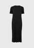 Black T-Shirt Midi Dress - 10 Image 4
