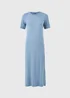 Light Blue T-Shirt Midi Dress - Size 8 Image 1