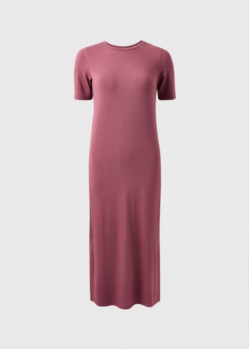 Raspberry T-Shirt Midi Dress - 8 Image 4