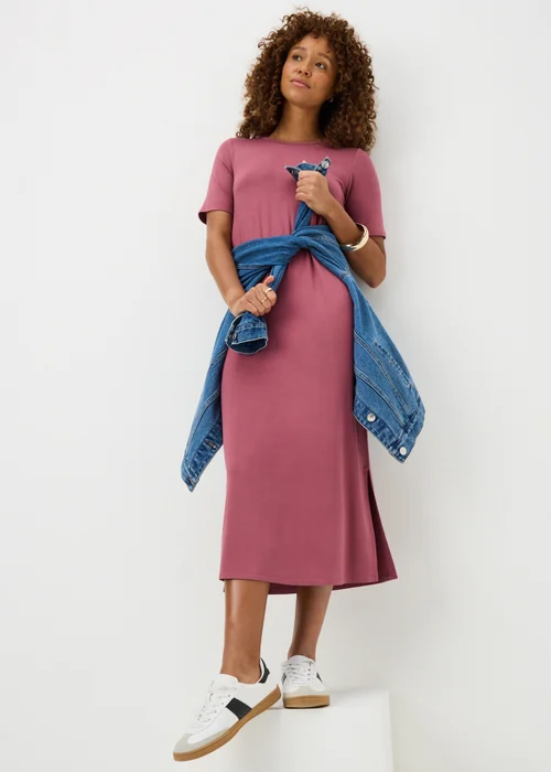Raspberry T-Shirt Midi Dress - 8 Image 1
