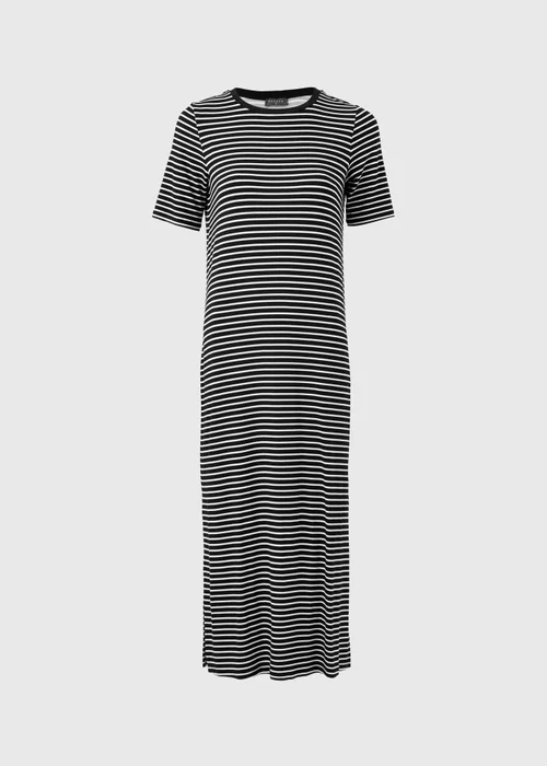 Black Stripe T-Shirt Midi Dress - 8 Image 3