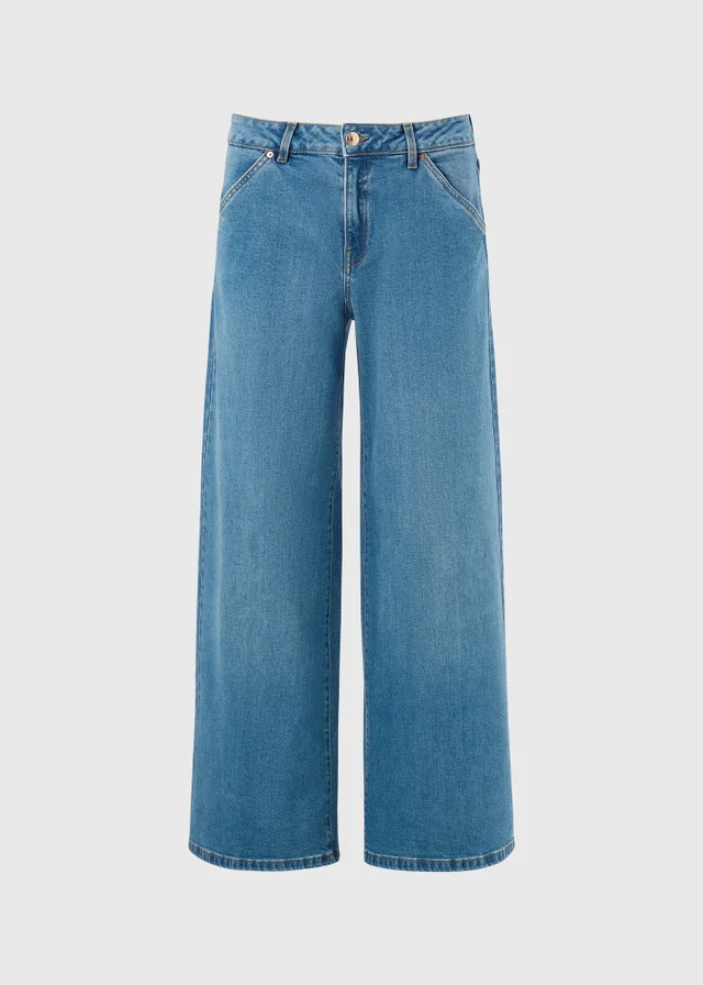 Dark Wash Stretch Wide Leg Jeans