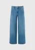 Dark Wash Stretch Wide Leg Jeans - Size 24 29 leg Image 2