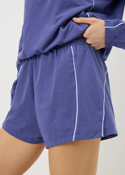 Souluxe Blue Piped Co Ord Running Shorts - Small Image 2
