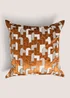 Rust Geo Boucle Velvet Cushion Image 1
