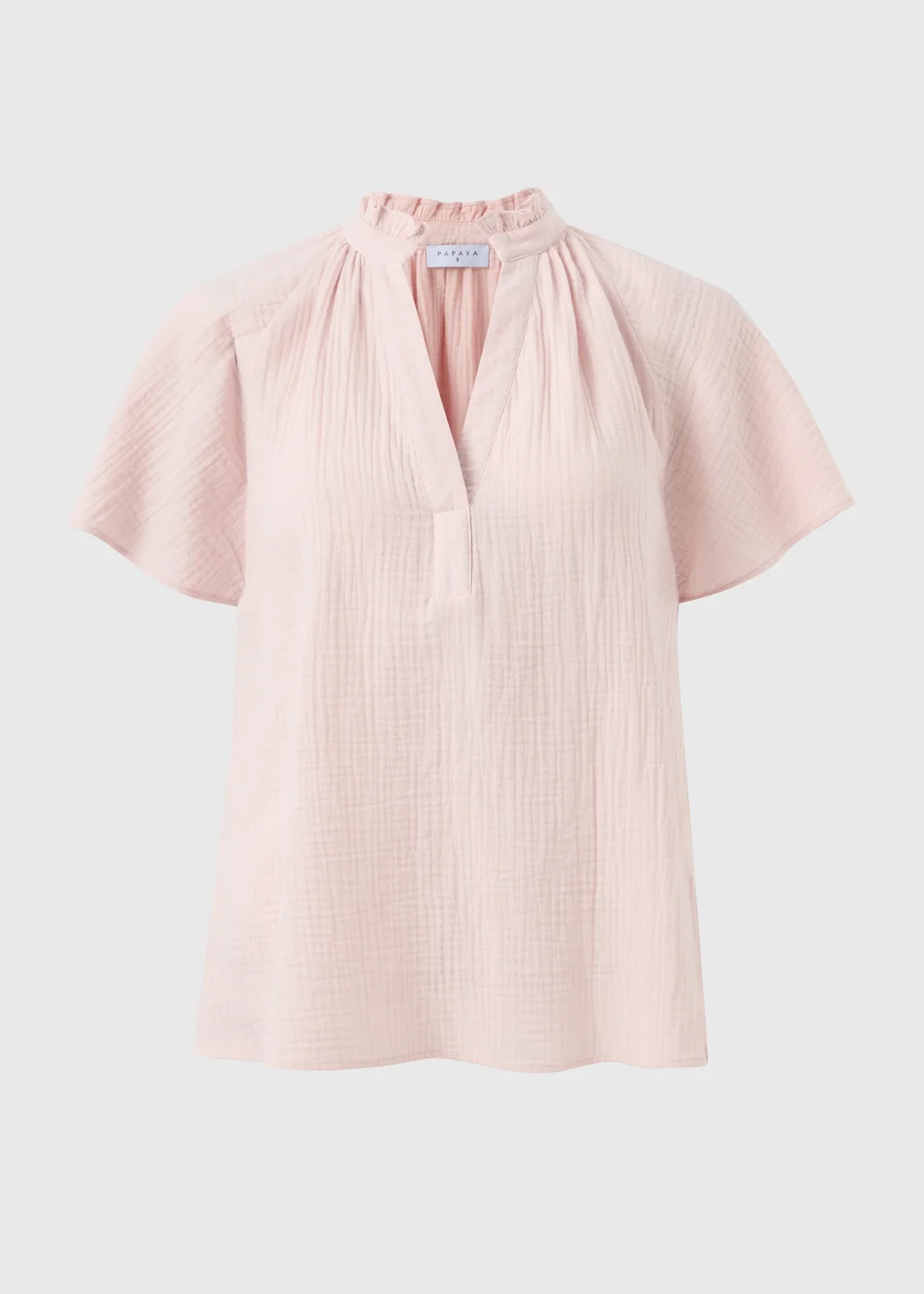 Pink Double Cloth Angel Sleeve Blouse - 12 Image 4