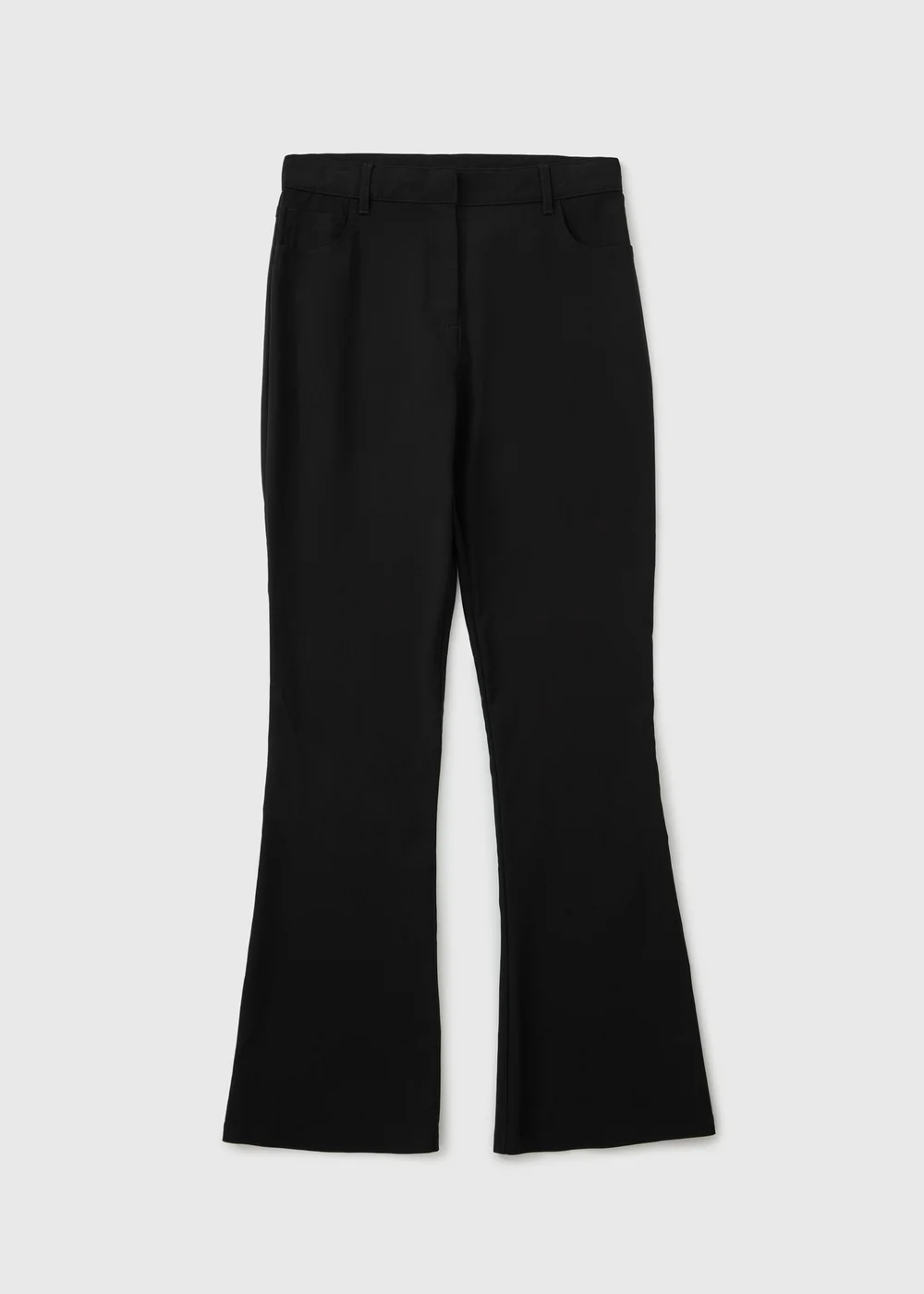 Girls Black Teen Flare Trousers (8-16yrs) - 8 Yrs Image 1