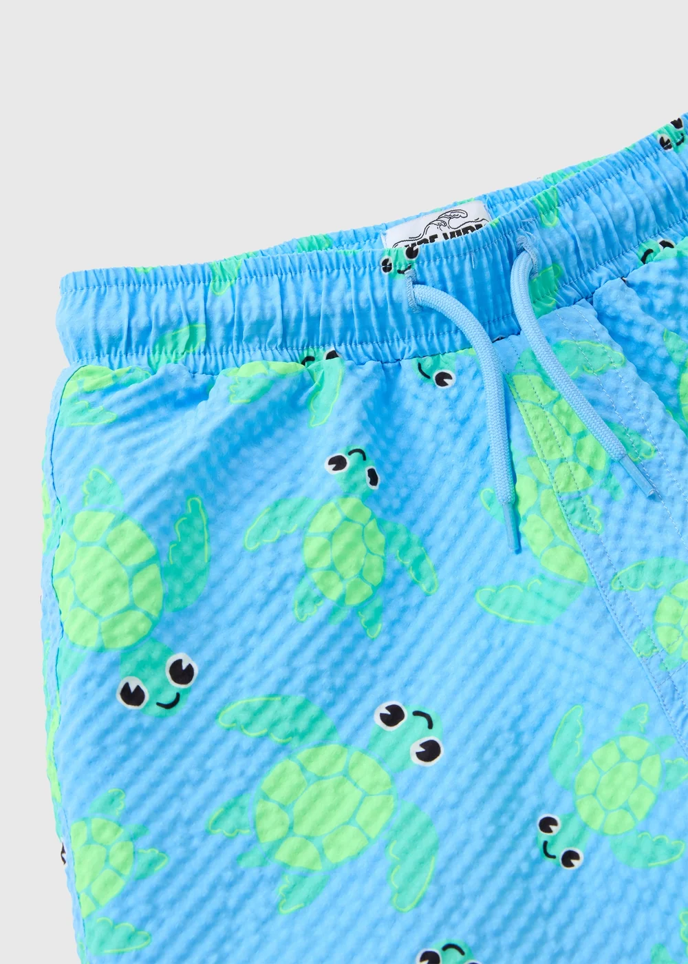 Boys Blue Turtle Textured Swim Shorts (1-7yrs) - 1 to 1 half years Image 2