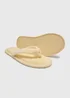 Yellow Velour Flip Flop Slippers - Small Image 2