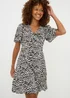 Brown Zebra Print Tea Dress - 8 Image 3