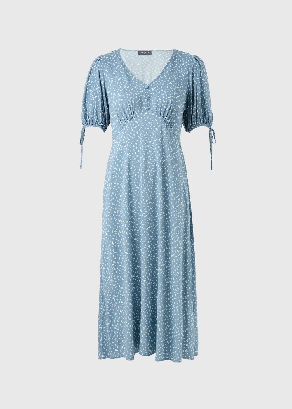 Blue Ditsy Floral Midi Tea Dress - 8 Image 1