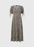 Brown Leopard Midi Tea Dress - 10 Image 4