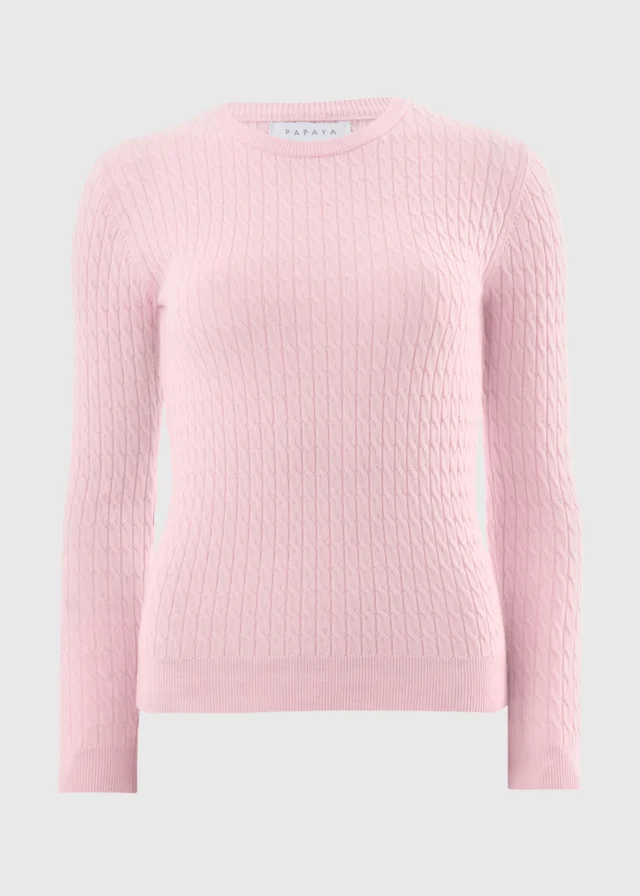 Light Pink Baby Cable Jumper