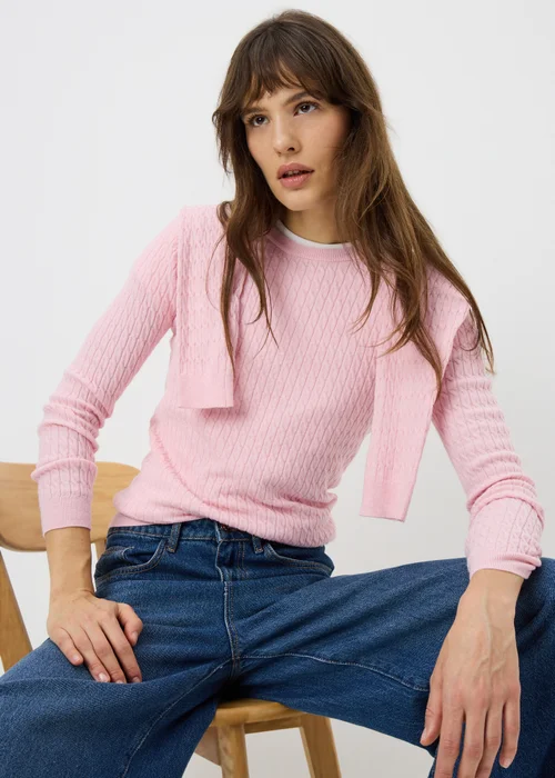 Light Pink Baby Cable Jumper - Size 8 Image 1