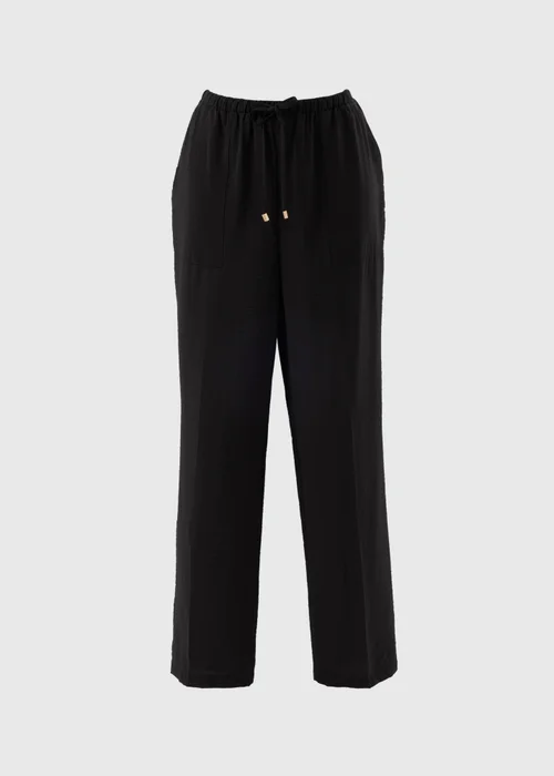 Black Airflow Tapered Trousers - Size 10 Image 2