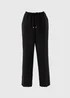 Black Airflow Tapered Trousers - Size 10 Image 2