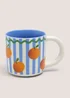 Blue Sorrento Striped Mug Image 1