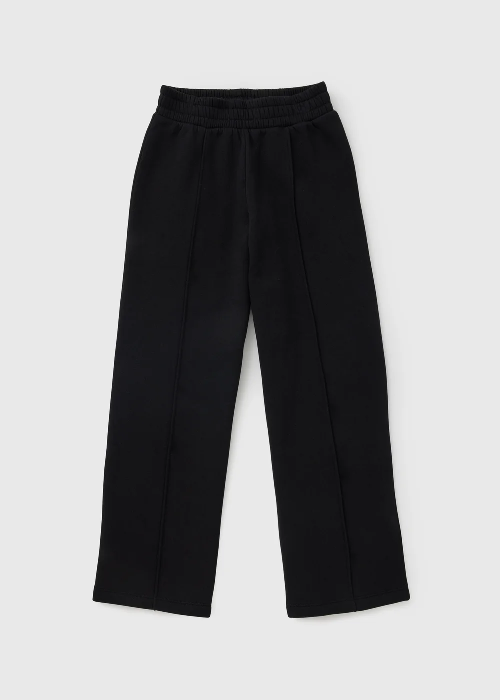 Girls Black Wide Leg Jogging Bottoms (7-15yrs) - Age 7 Years Image 1