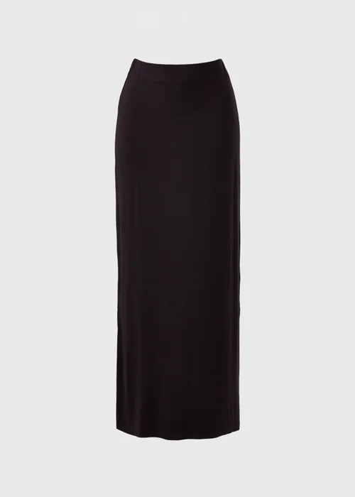 Black Jersey Maxi Skirt - Size 8 Image 4