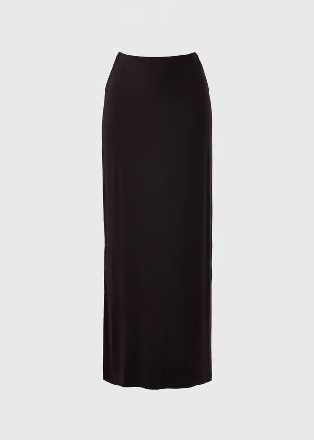 Black Jersey Maxi Skirt