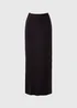 Black Jersey Maxi Skirt - Size 8 Image 1