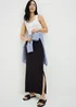 Black Jersey Maxi Skirt - Size 8 Image 1