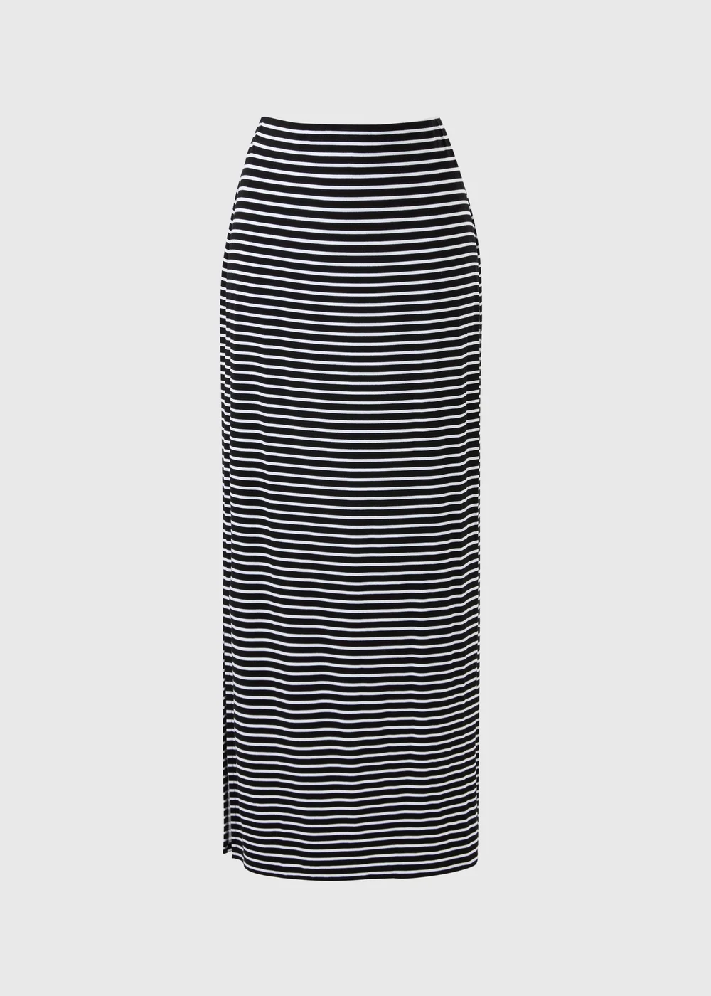 Black Stripe Jersey Maxi Skirt - Size 8 Image 2