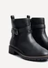 Linzi Edie Wide Fit Black Nubuck Ankle Boot - Size 6 Image 5
