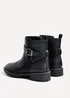 Linzi Edie Wide Fit Black Nubuck Ankle Boot - Size 6 Image 4