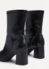 Linzi Bronx Black Faux Soft Leather Block Heel - Size 7 Image 5