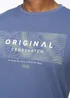 Crosshatch Denim Blue Mappedout T-Shirt - Small Image 4