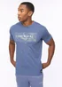 Crosshatch Denim Blue Mappedout T-Shirt - Small Image 3
