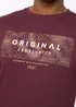 Crosshatch Burgundy Mappedout T-Shirt - Small Image 4