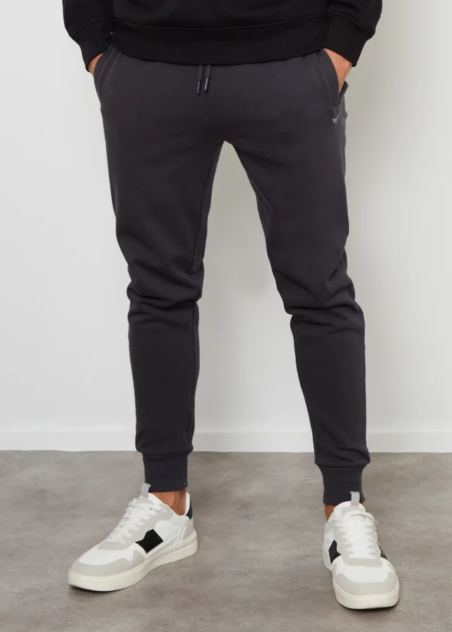 Threadbare Charcoal Cotton Blend Regular Fit Joggers