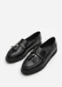 Where's That From Extra Wide-Fit Black PU Kennedy Tasseled Loafers - Size 4 Image 4