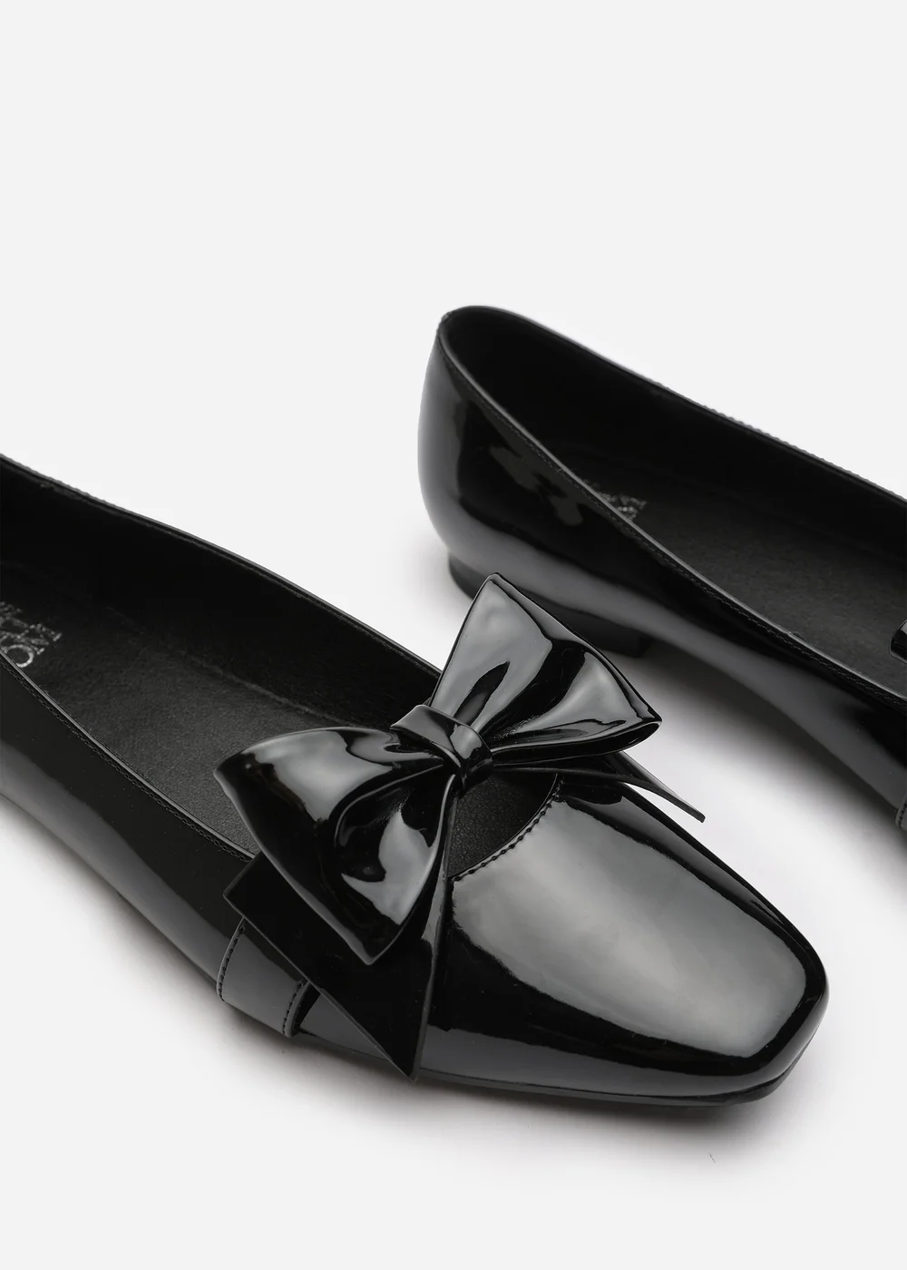 Where's That From Jessica Black Patent Square Toe Flats - Size 5 Image 4