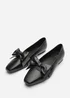 Where's That From Jessica Black PU Square Toe Flats - Size 6 Image 3