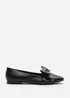 Where's That From Jessica Black PU Square Toe Flats - Size 6 Image 2