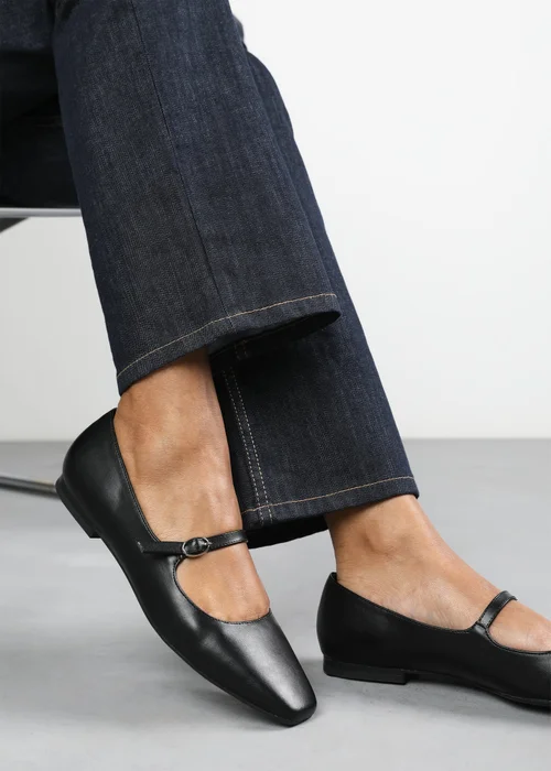 Where's That From Jennifer Black PU Wide Fit Mary Jane Flats - 4 Image 5