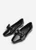 Where's That From Jessica Black Patent Wide Fit Square Toe Flats - Size 5 Image 3