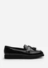 Where's That From Extra Wide-Fit Black Patent Kennedy Tasseled Loafers - Size 4 Image 2