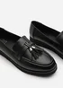 Where's That From Wide-Fit Black PU Kennedy Tasseled Loafers - Size 4 Image 5