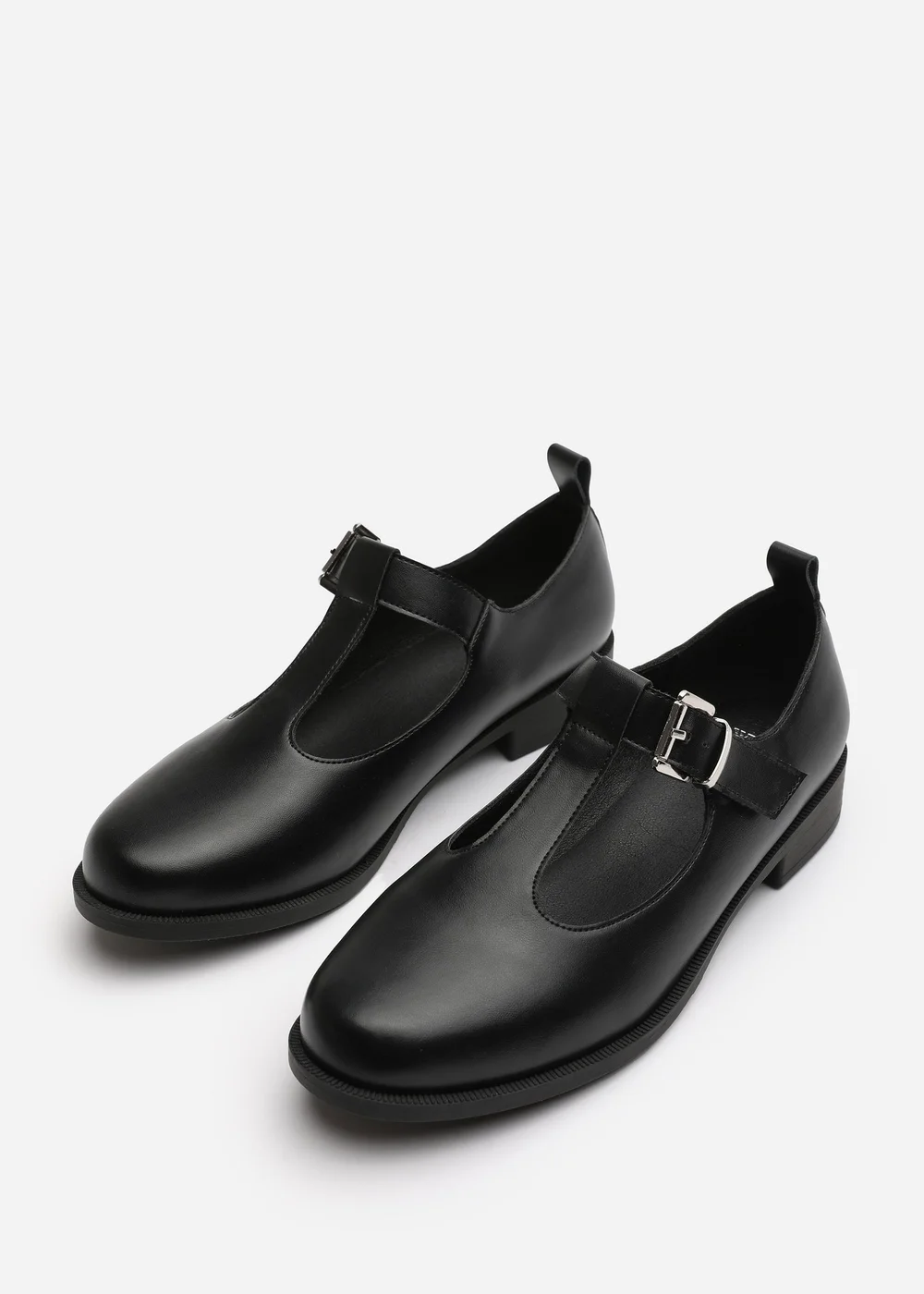 Where's That From Natalie Black PU Wide-Fit Mary Janes Loafers - 4 Image 4