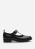 Where's That From Natalie Black PU Wide-Fit Mary Janes Loafers - Size 5 Image 2