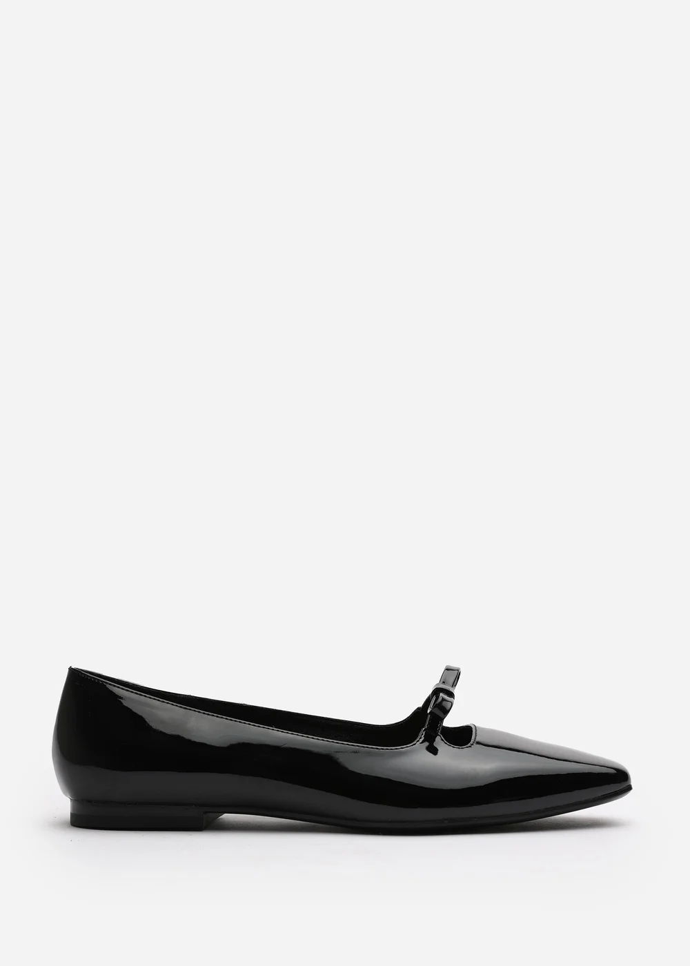 Where's That From Hope Black Patent Square Toe Flats - Size 3 Image 2
