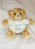 Personalised Memento Company Aqua Blue Name & Message Teddy Bear - One Size Image 1