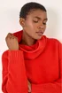 Roman Red Textured Cowl Neck Jumper - Size 16 Clothing Image 2